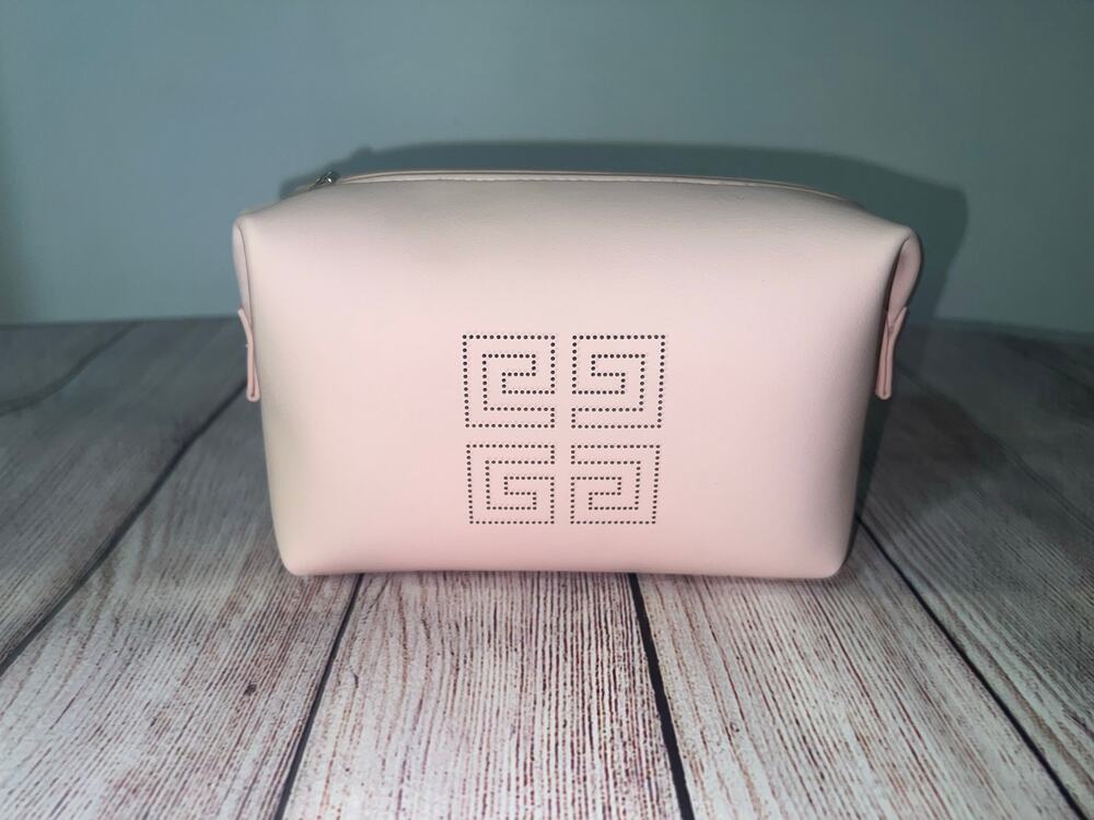 NEW GIVENCHY LOGO PARFUMS LUXURY Pink TRAVEL POUCH COSMETIC BAG FOR Women